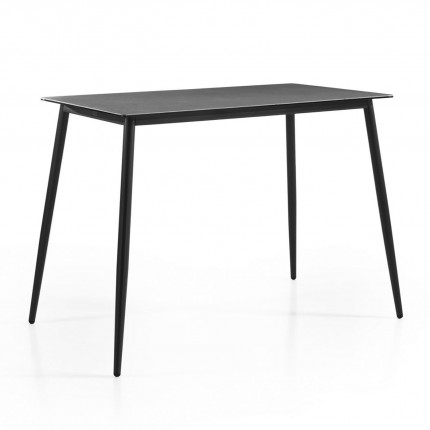 Ensemble de jardin table et 4 chaises Levante gris anthracite Gescova