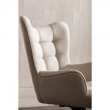 Fauteuil pivotant Oscar crème Kare Design