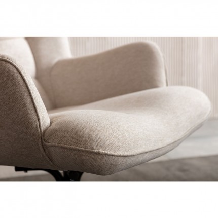 Fauteuil pivotant Oscar crème Kare Design