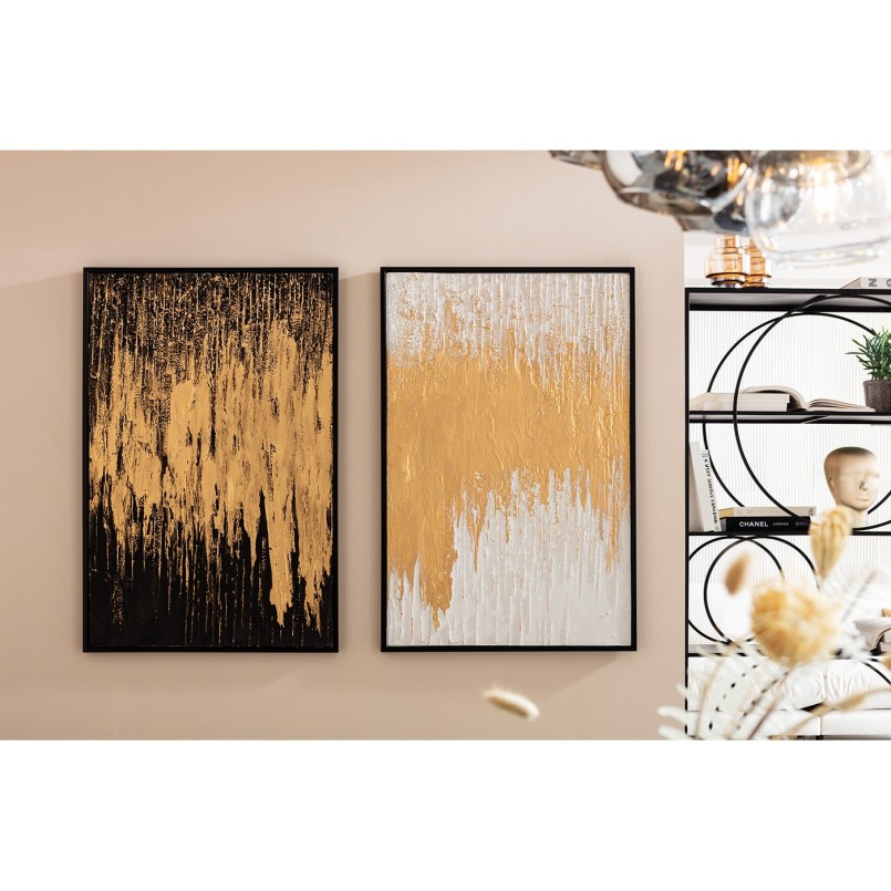Peinture à l'huile Frame Abstract blanche 80x120cm Kare Design