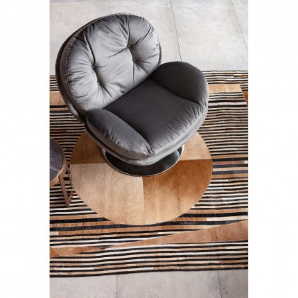 Fauteuil pivotant Cosy velours gris Kare Design