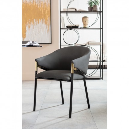 Chaise avec accoudoirs Boulevard grise Kare Design