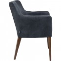 Chaise avec accoudoirs Mode cuir anthracite Kare Design