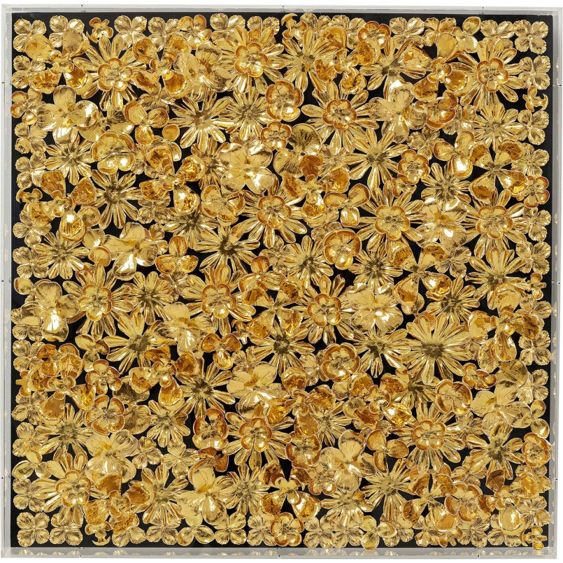 Cadre décoratif Gold Flower 80x80cm