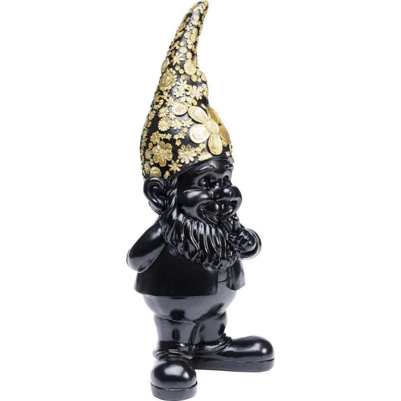 Figurine décorative Nain Standing noir-doré 45