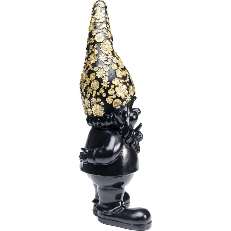 Figurine décorative Nain Standing noir-doré 45