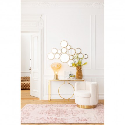 Console Miami Loft 120x35cm blanche et dorée Kare Design