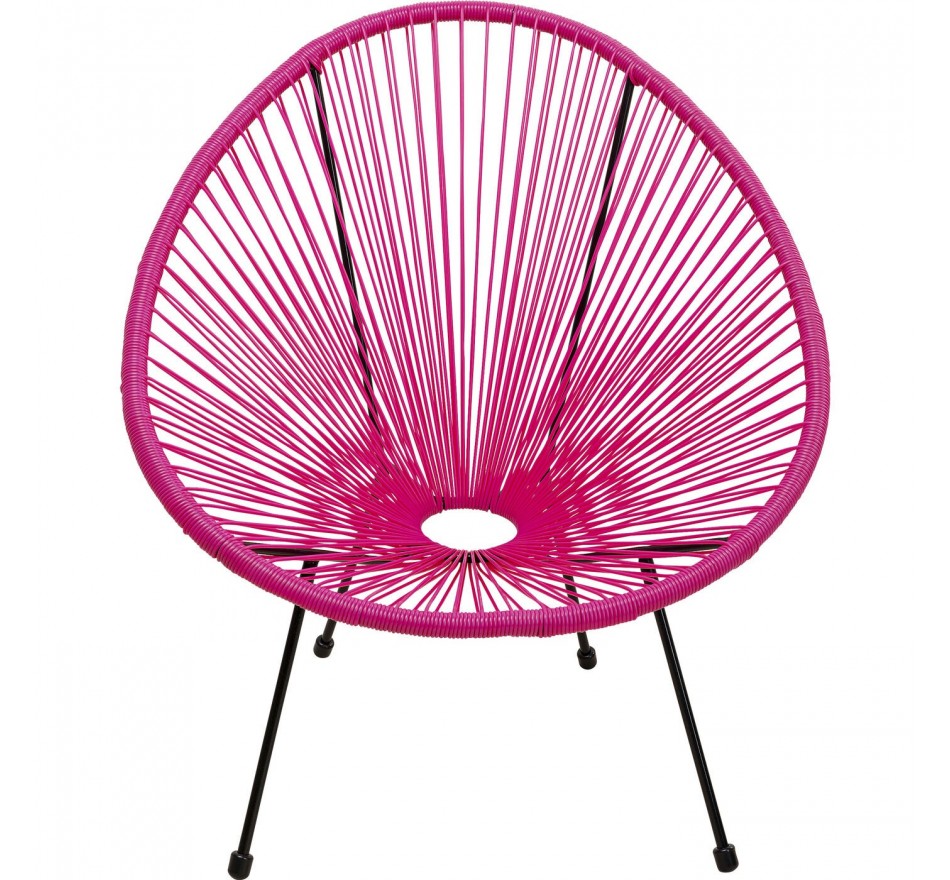 Fauteuil de jardin Acapulco fuchsia Kare Design