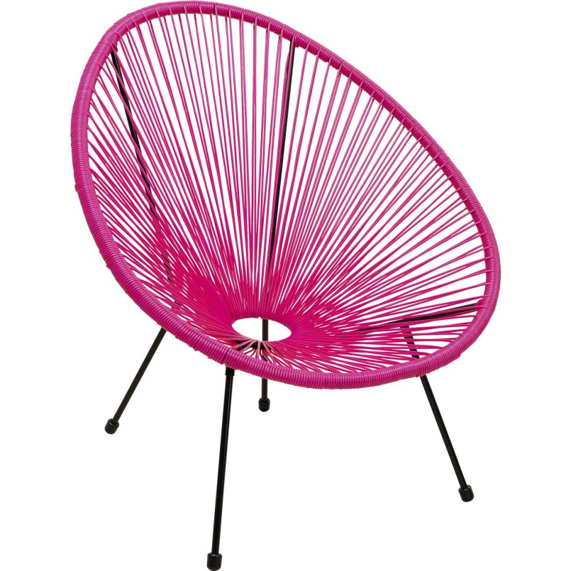 Fauteuil de jardin Acapulco fuchsia Kare Design