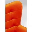 Fauteuil pivotant Oscar velours orange Kare Design