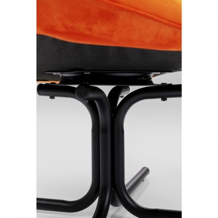 Fauteuil pivotant Oscar velours orange Kare Design