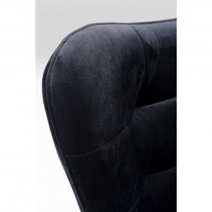 Fauteuil pivotant Oscar velours noir Kare Design