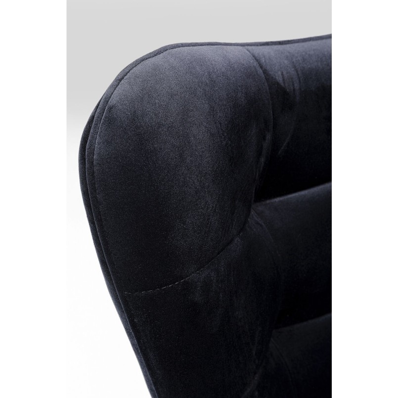 Fauteuil pivotant Oscar velours nooir