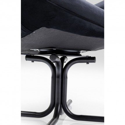 Fauteuil pivotant Oscar velours noir Kare Design