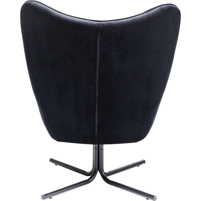 Fauteuil pivotant Oscar velours nooir