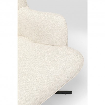 Fauteuil pivotant Oscar crème Kare Design