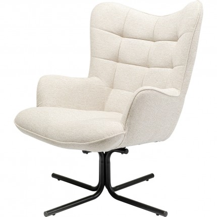 Fauteuil pivotant Oscar crème Kare Design