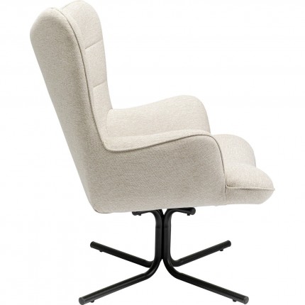 Fauteuil pivotant Oscar crème Kare Design