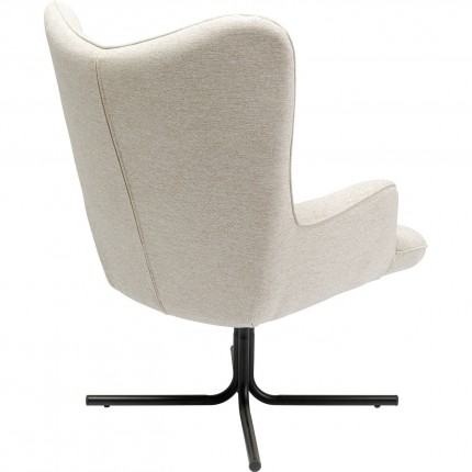 Fauteuil pivotant Oscar crème Kare Design