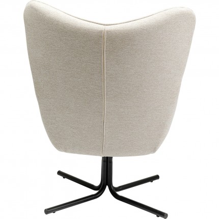 Fauteuil pivotant Oscar crème Kare Design