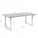 Table Stars argentée 180x90cm Kare Design