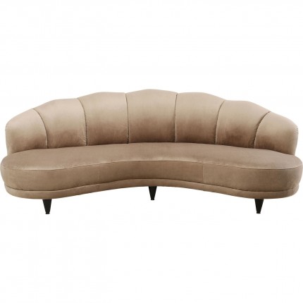 Canapé Dschinn 3 places velours taupe Kare Design Canapé Dschinn 3 places velours taupe Kare Design