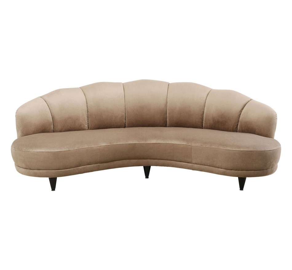 Canapé Dschinn 3 places velours taupe Kare Design