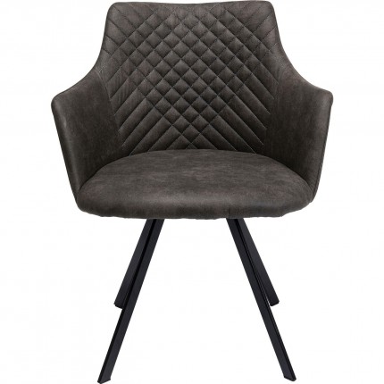 Swivel chair with armrests Coco Anthracite Kare Design