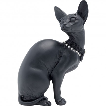 Déco chat sphynx assis noir Kare Design