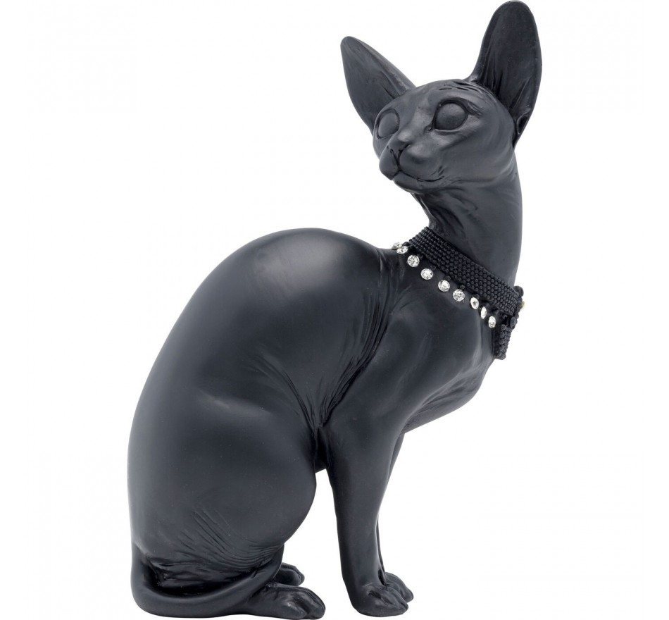 Déco chat sphynx assis noir Kare Design