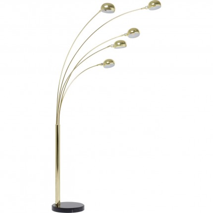 Lampadaire Five Fingers 215cm laiton Kare Design