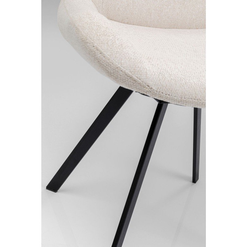 Chaise pivotante Baron crème Kare Design