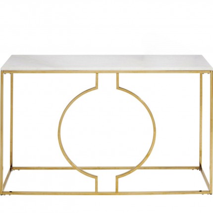 Console Miami Loft 120x35cm blanche et dorée Kare Design