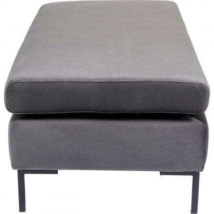 Pouf Gianna velours gris Kare Design