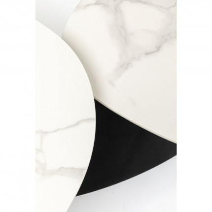 Table basse Franklin effet marbre blanc Kare Design