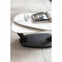 Table basse Franklin 150x58cm effet marbre blanc Kare Design