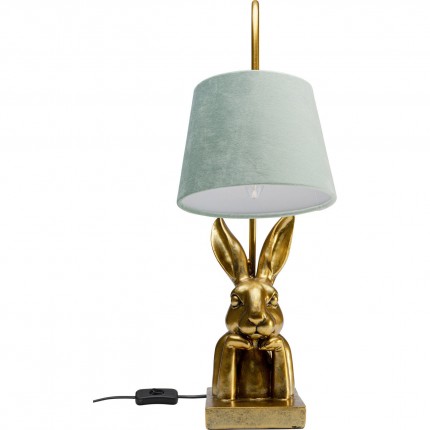 Lampe buste lapin doré Kare Design
