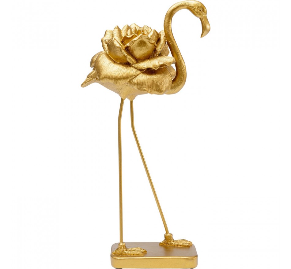 Déco flamant doré fleur 42cm Kare Design
