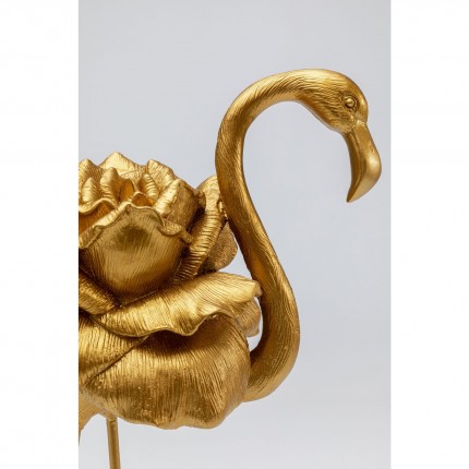 Déco flamant doré fleur 42cm Kare Design