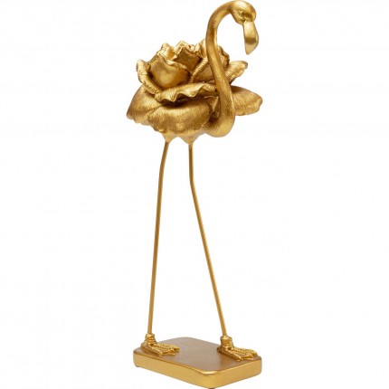 Déco flamant doré fleur 42cm Kare Design