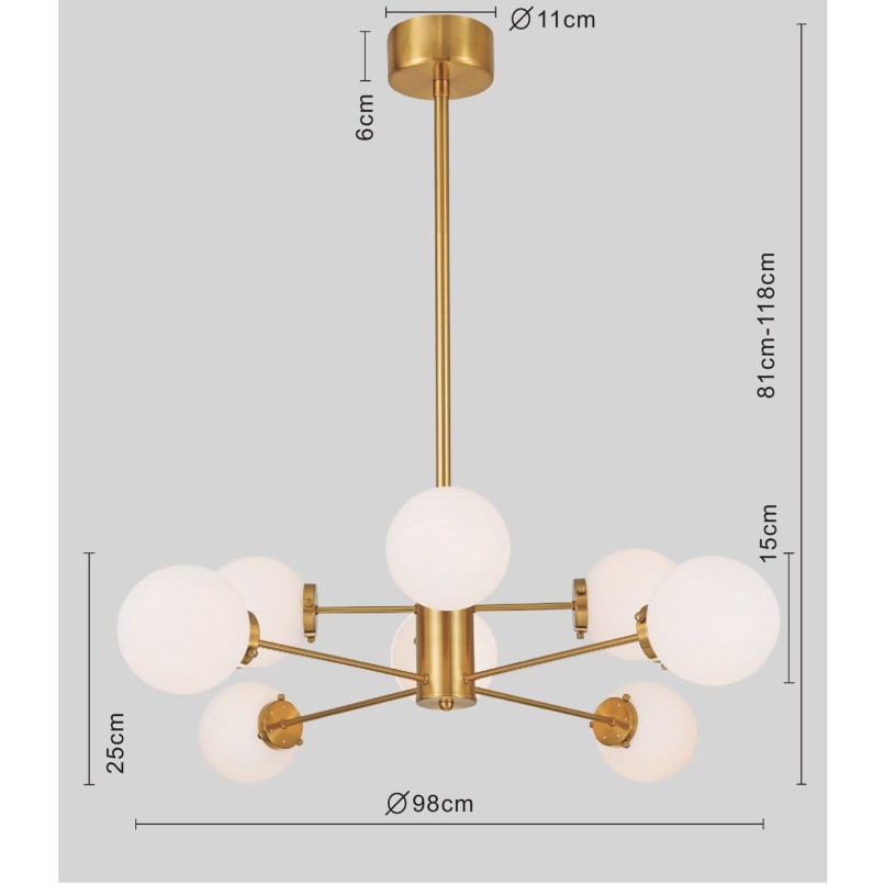 Suspension Heavenly doré 98cm Kare Design
