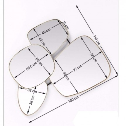 Miroir Shapes 130x110cm Kare Design