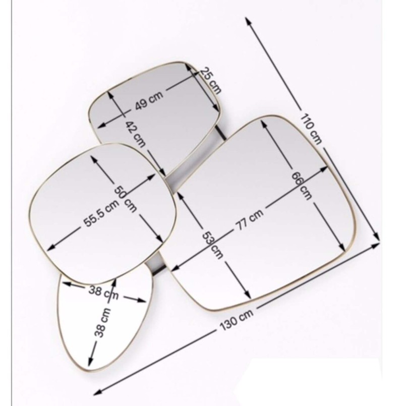 Mirror Shapes 130x105cm Kare Design