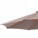 Parasol en bois 300cm taupe Gescova