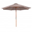 Parasol en bois 300cm taupe Gescova