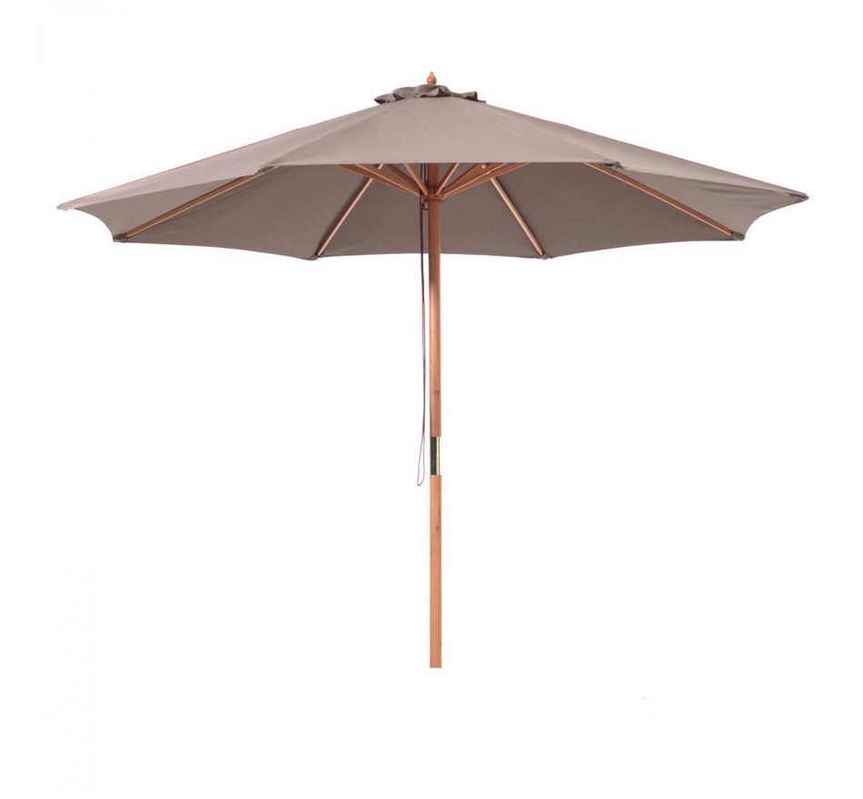 Parasol en bois 300cm taupe Gescova