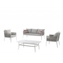 Salon de jardin Elba blanc Gescova