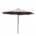 Parasol en bois 300cm taupe Gescova