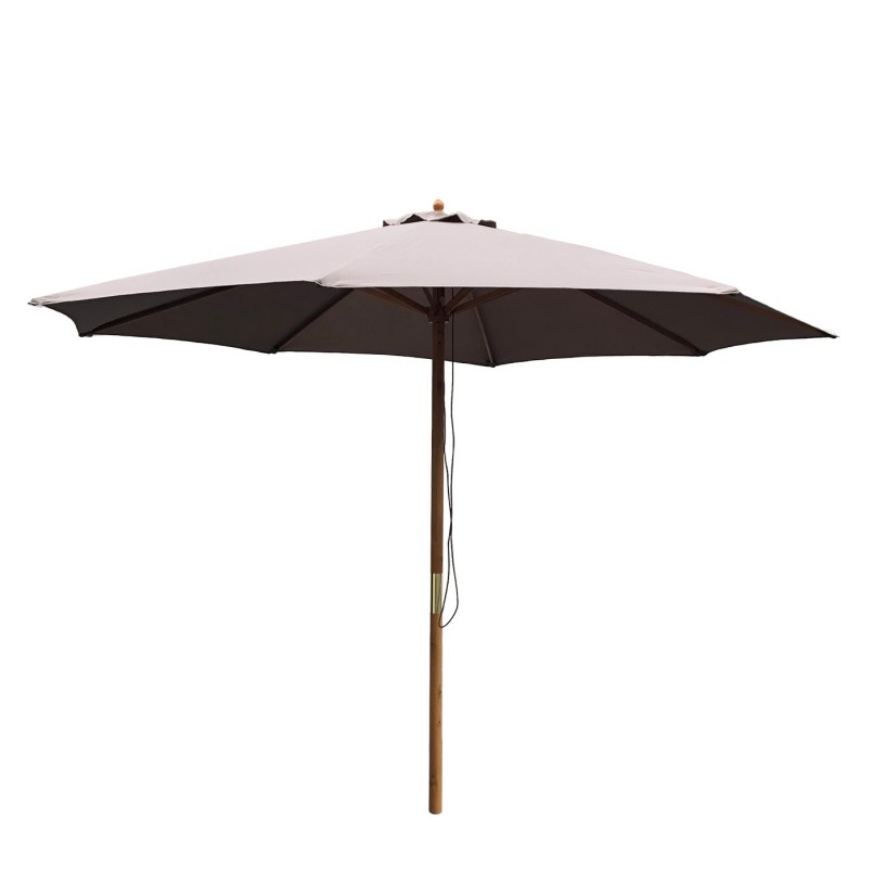 Parasol en bois 300cm taupe Gescova
