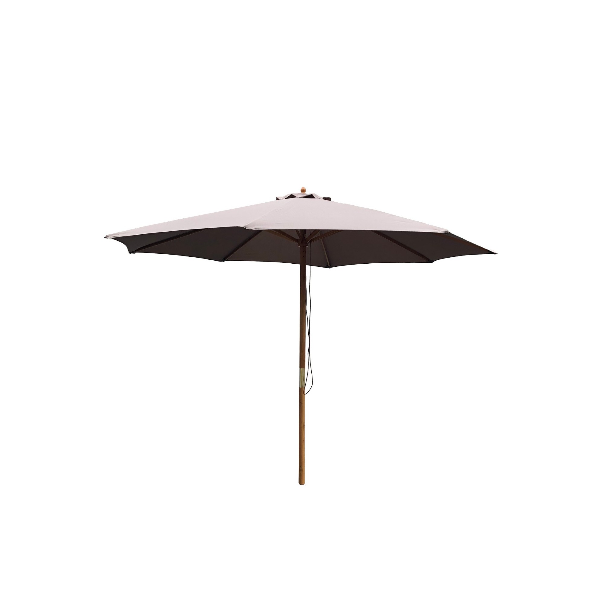 Parasol en bois 300cm taupe Gescova